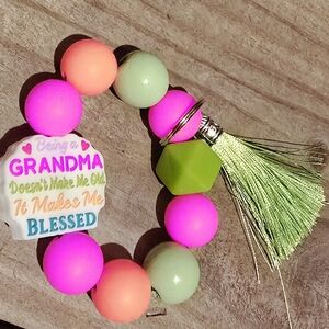 Colorful Grandma Beaded Bracelet with Tassel
